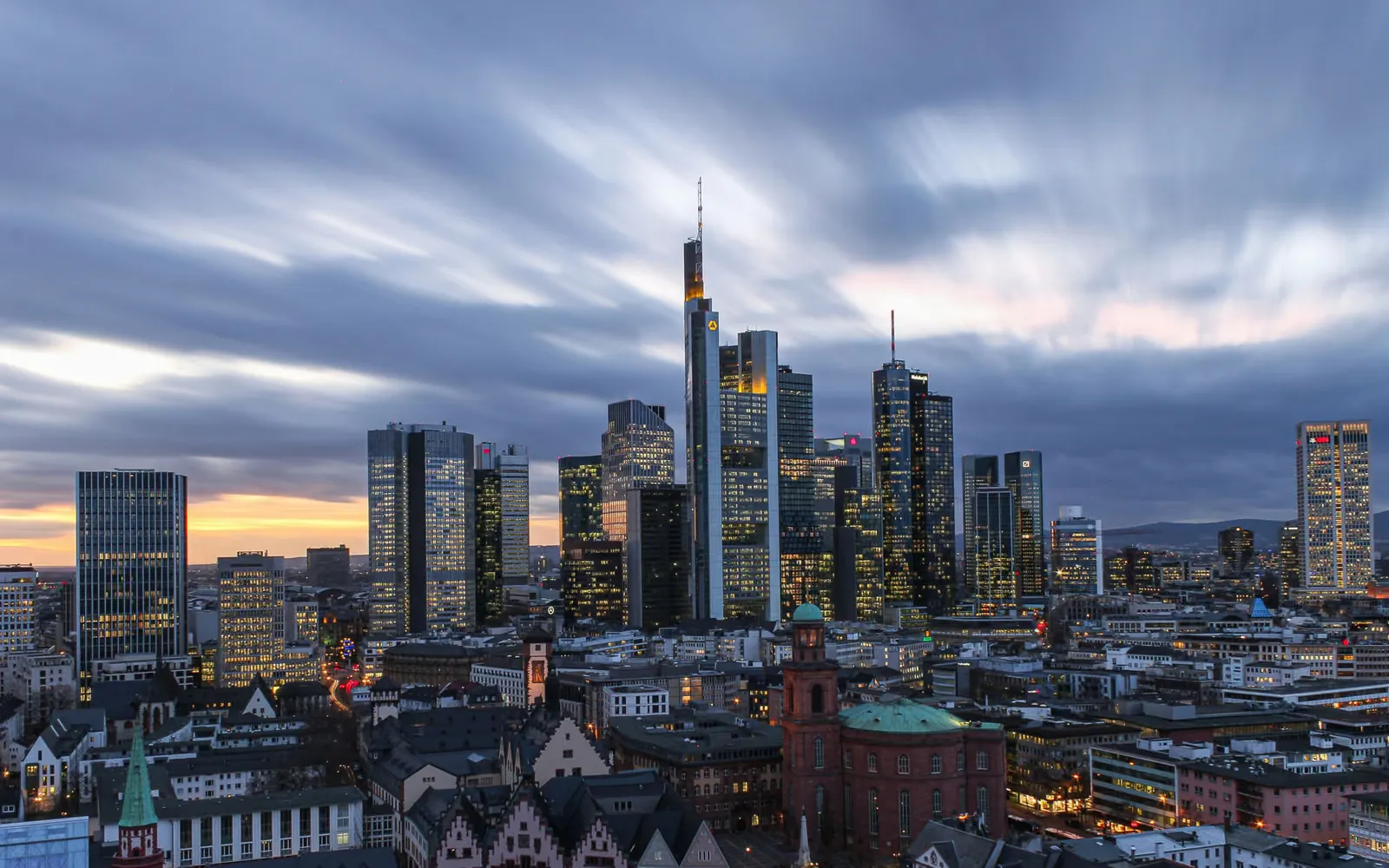 Blick auf die Frankfurter Skyline
